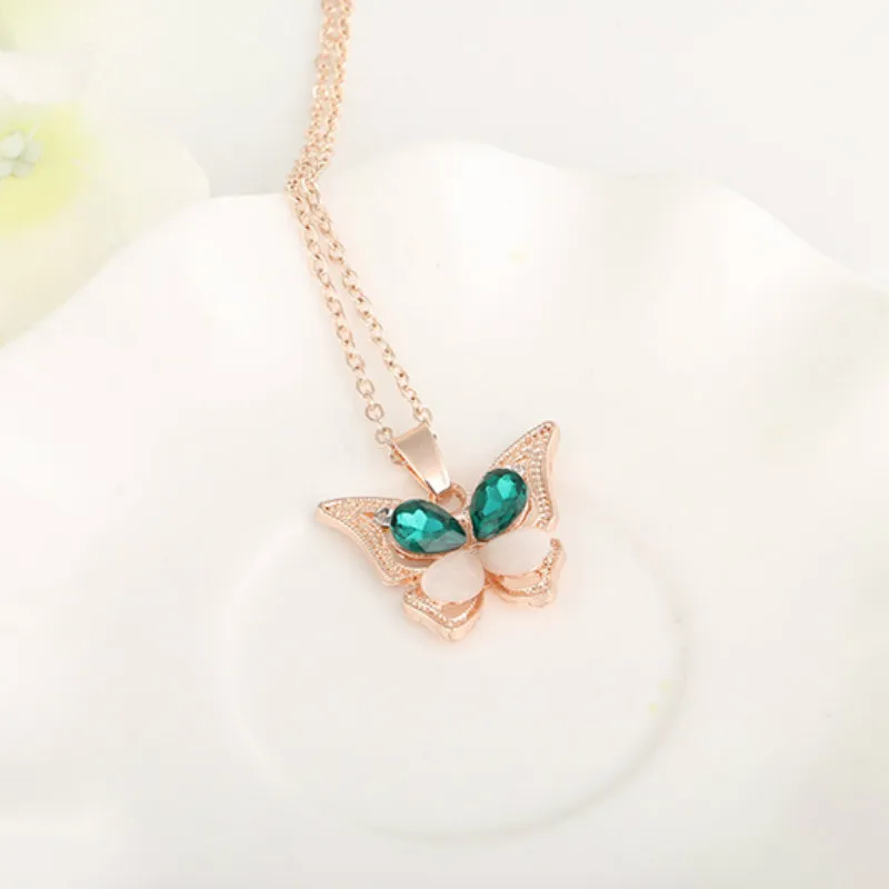 Ювелирные наборы в стиле ретро с кристаллами и бабочками подвеска из серебра 925