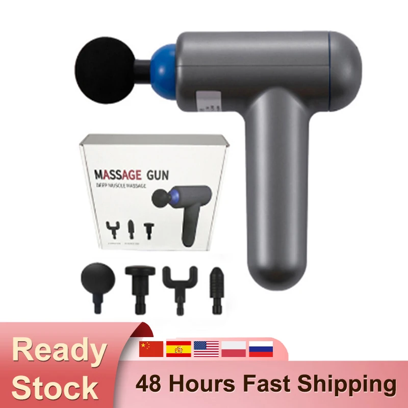 

Портативный Массажный пистолет 6 скоростей, беспроводной ручной массажер для глубоких тканей, Аккумуляторный перкуссионный прибор для сня...