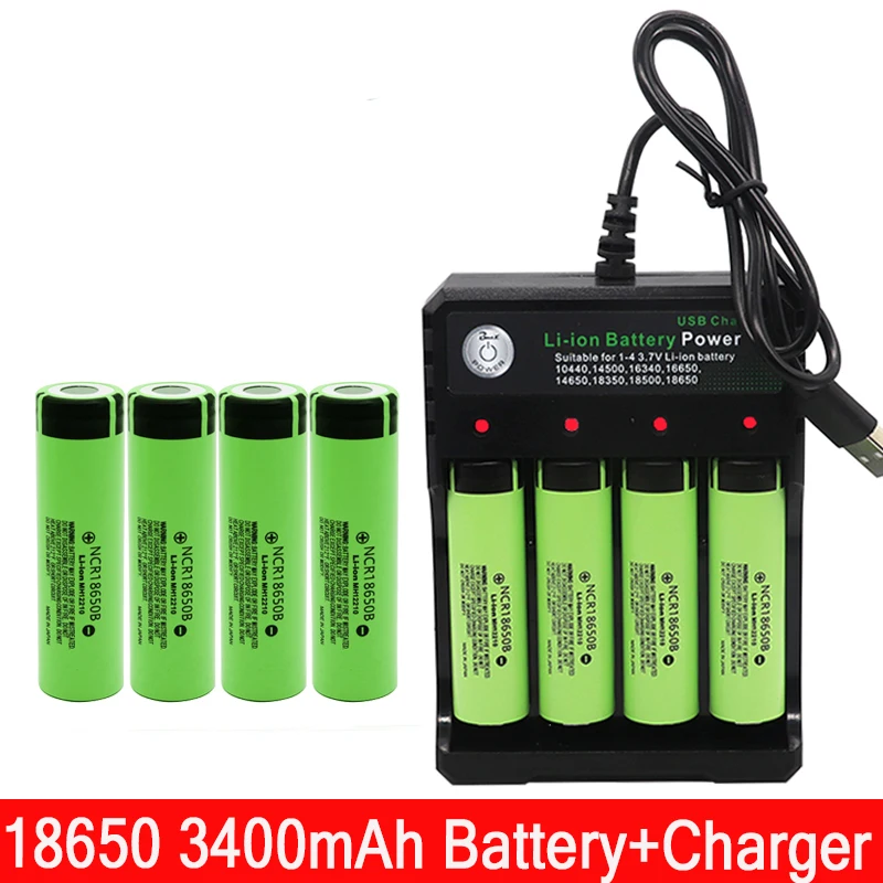 100% новый Оригинальный NCR18650B 3 7 v 3400 mah 18650 литиевая аккумуляторная батарея фонарик