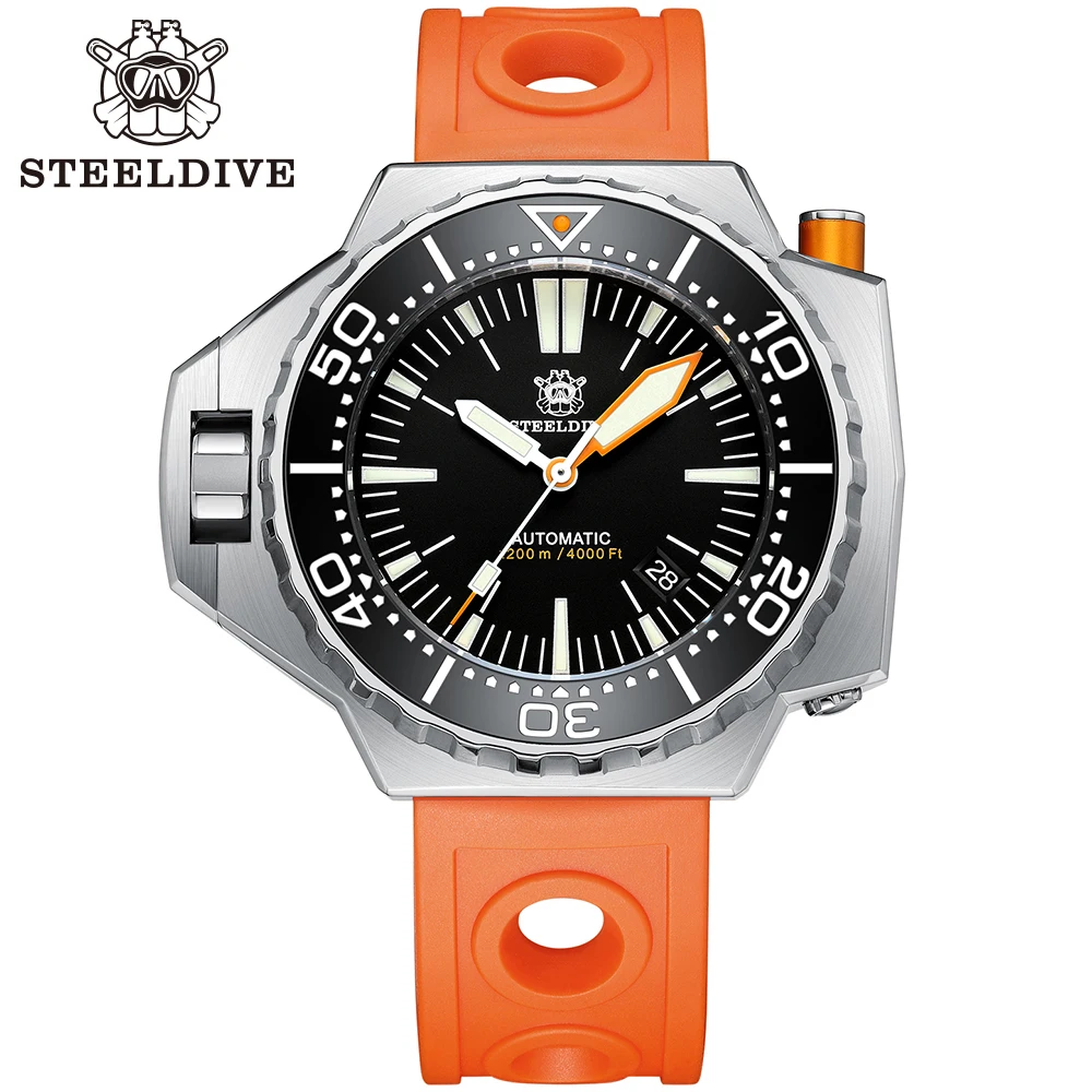 Steeldive SD 1969 Ploprof Hommage 1200 Diver Watch Automatic Self-Wind Mens Mechanical BGW9 Luminous 316 Stainless | Наручные часы