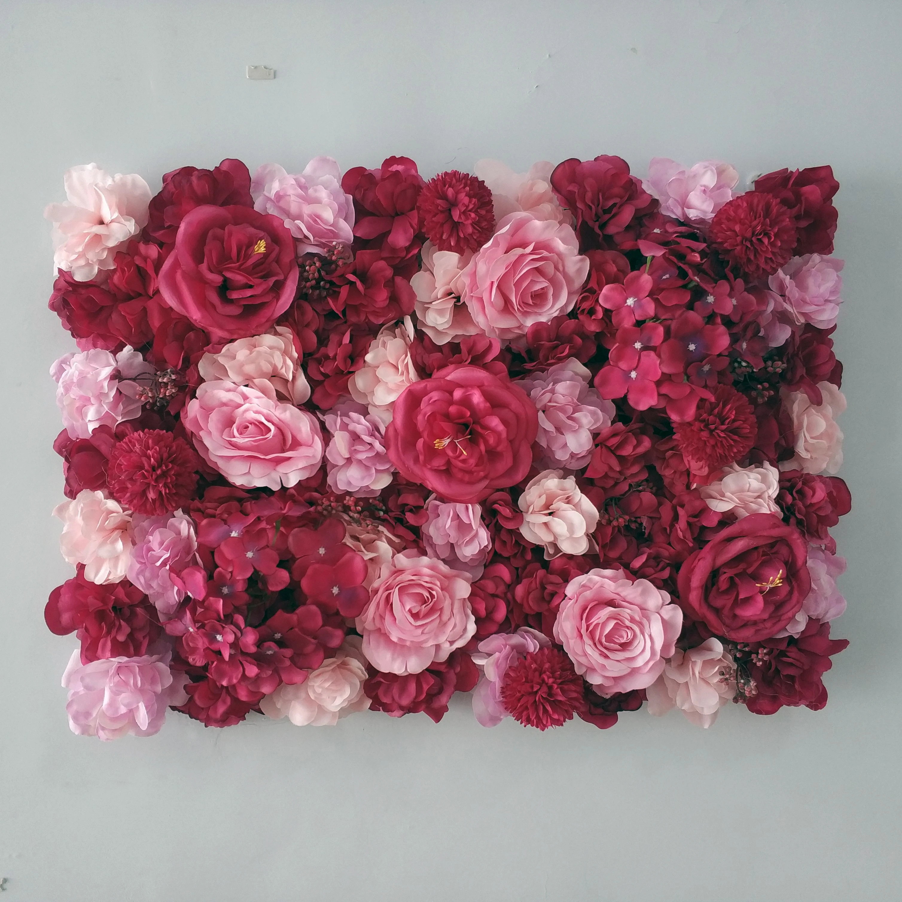 

60x40cm Artificial Flower Wall Decoration Hydrangea Peony Rose Flower Panel Wedding backdrop Shop Decor Floral Design