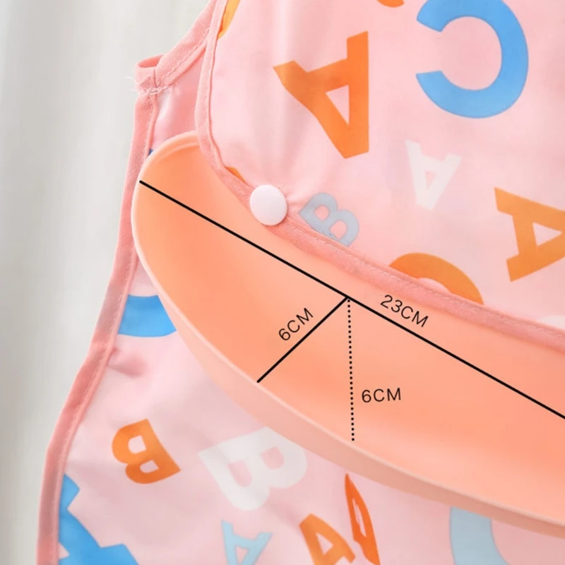 

Waterproof Baby Cartoon Bibs Kids Adjustable Long Sleeve Painting Apron Infant Feeding Smock Burp Cloth