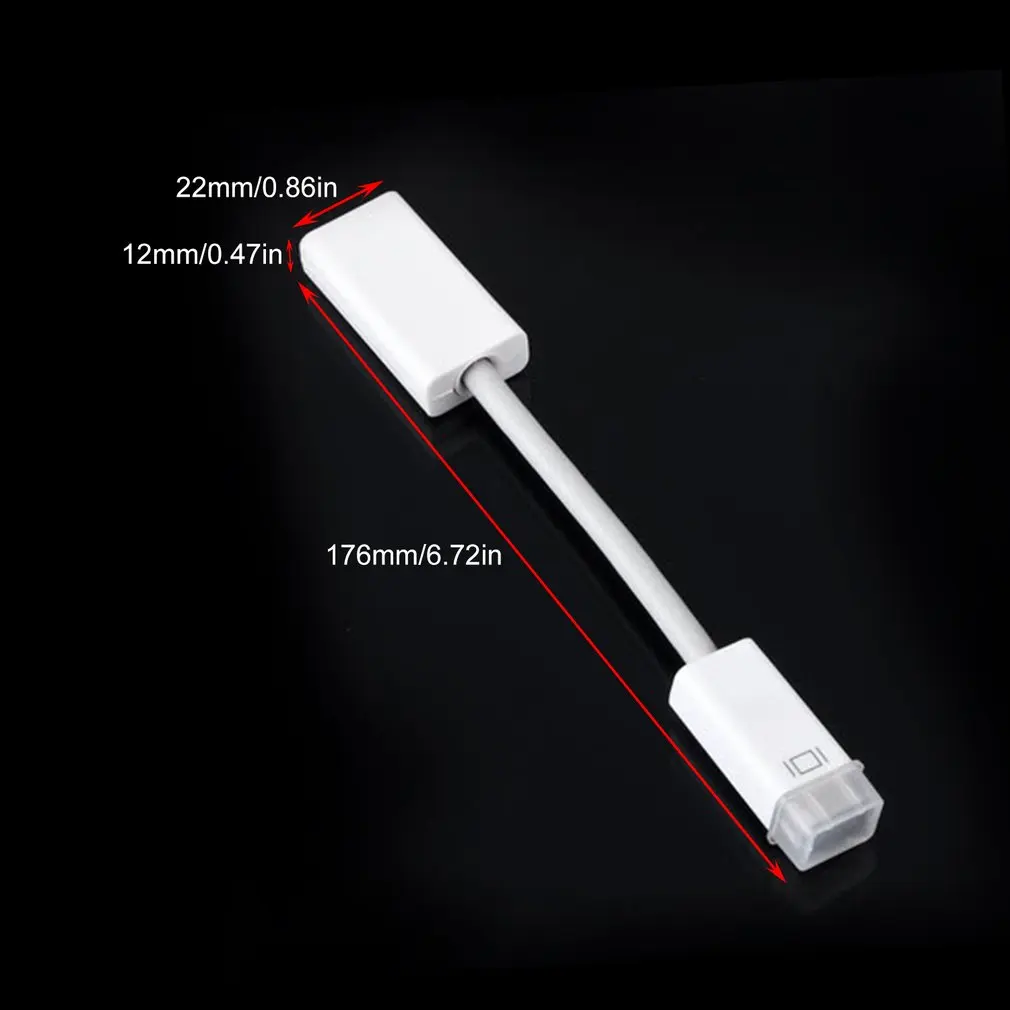 Mini DVI Мужской к HDMI Женский Кабель для монитора конвертер видеоадаптера Kable Кабо шнур 1080P для Apple Mac Macbook Прямая