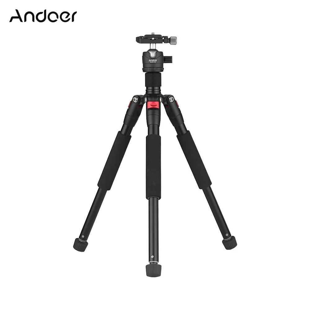 

Andoer K521S алюминиевый Трипод для Портативный 5-раздел расширяемый штатив-Трипод с шаровой Мини-головка для цифровой зеркальной камеры Canon Nikon ...