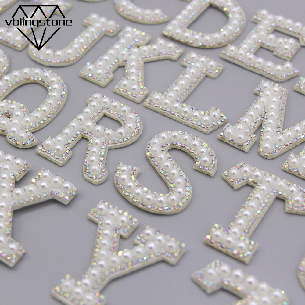1 шт пластырей жемчужные стразы с буквенными изображениями Английский алфавит
