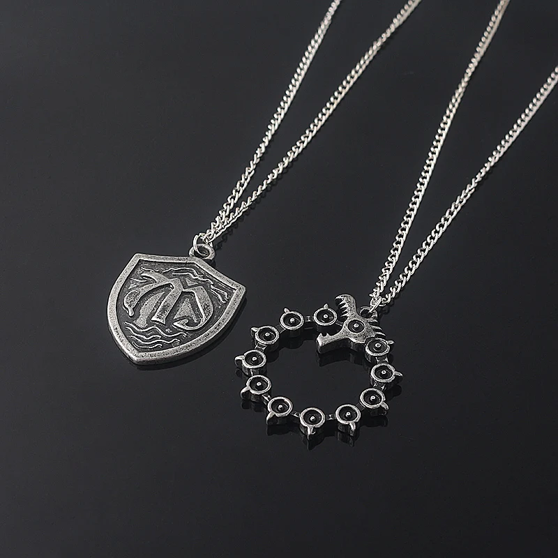 

Anime The Seven Deadly Sins Meliodas Dragon Necklaces Nanatsu no Taizai Pendant Necklace Chain for Men Choker Jewelry Gift