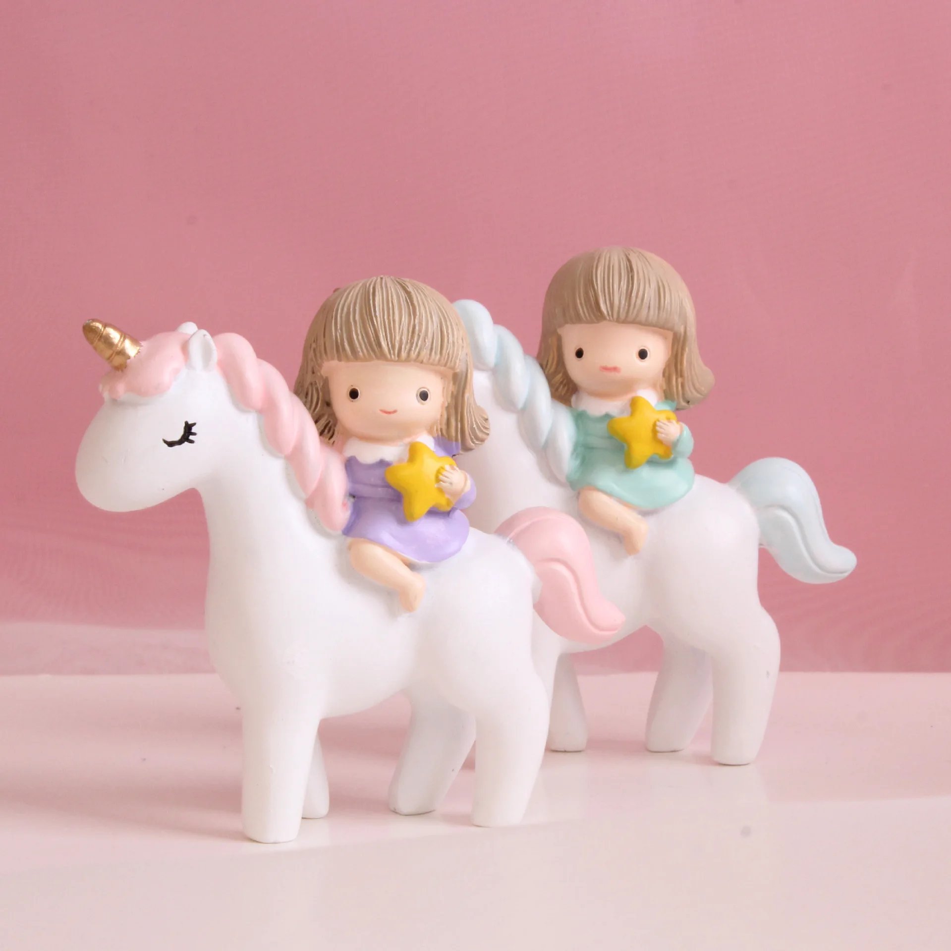 

New Unicorn Girl Birthday Cake Decoration Pony Cute Beautiful Heart Baking