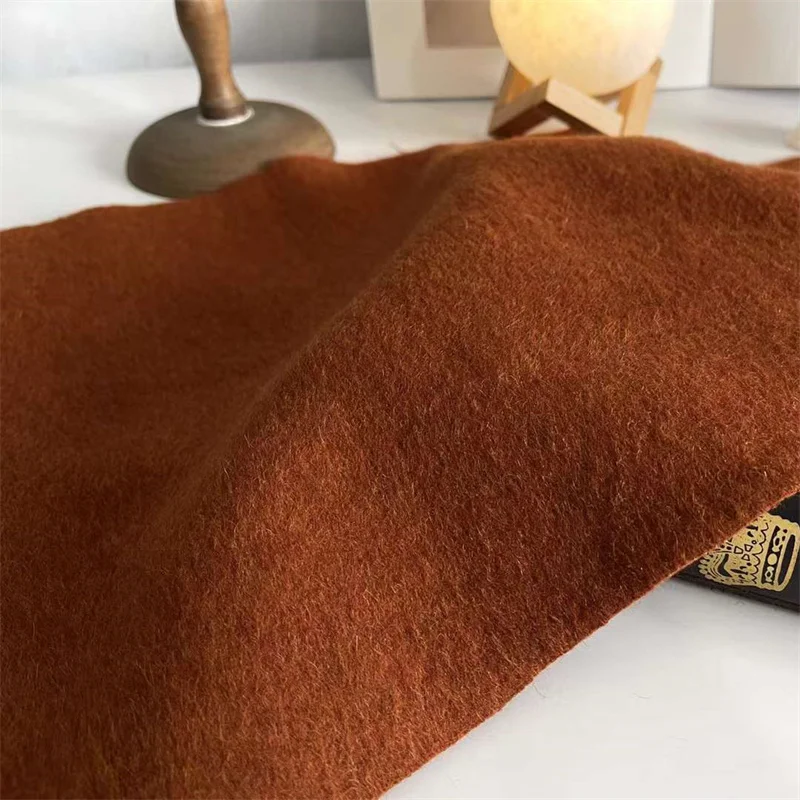 NW174 двухсторонняя закатная оранжевая шерстяная ткань женское осенне-зимнее