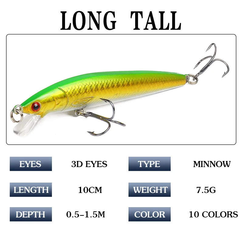 Bassland minnow seabass рыболовная приманка jerkbaits big saruna smith 7 г/10 см воблер Crankbait Topwater для щуки
