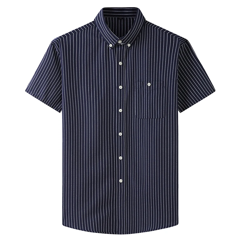 

Мужская рубашка в полоску, с коротким рукавом, большого размера, 7XL, 8XL, 10XL