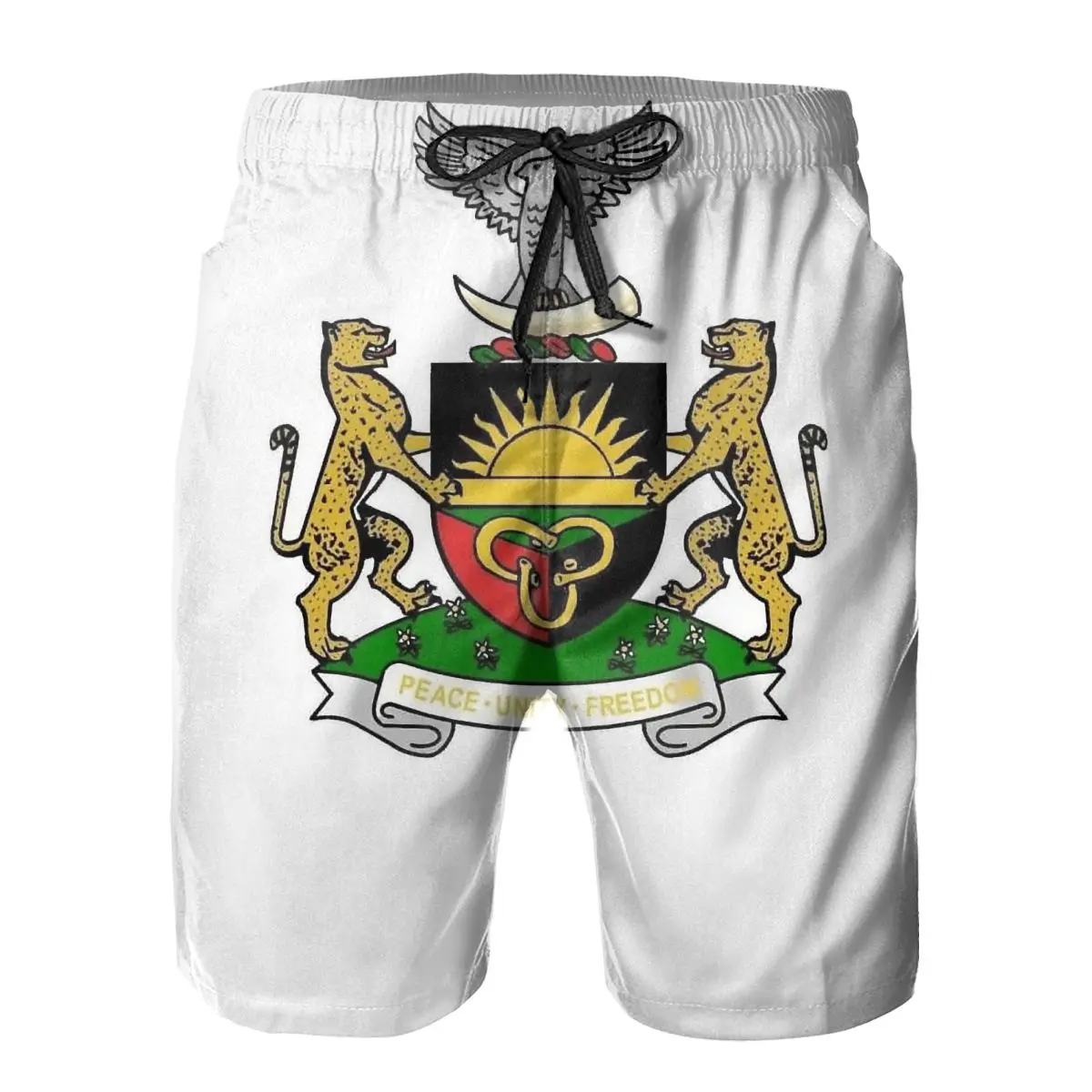 

Beach Breathable Quick Dry Novelty R333 running Emblem Of Biafra Biafran Coat Of Arms Mi Male Shorts