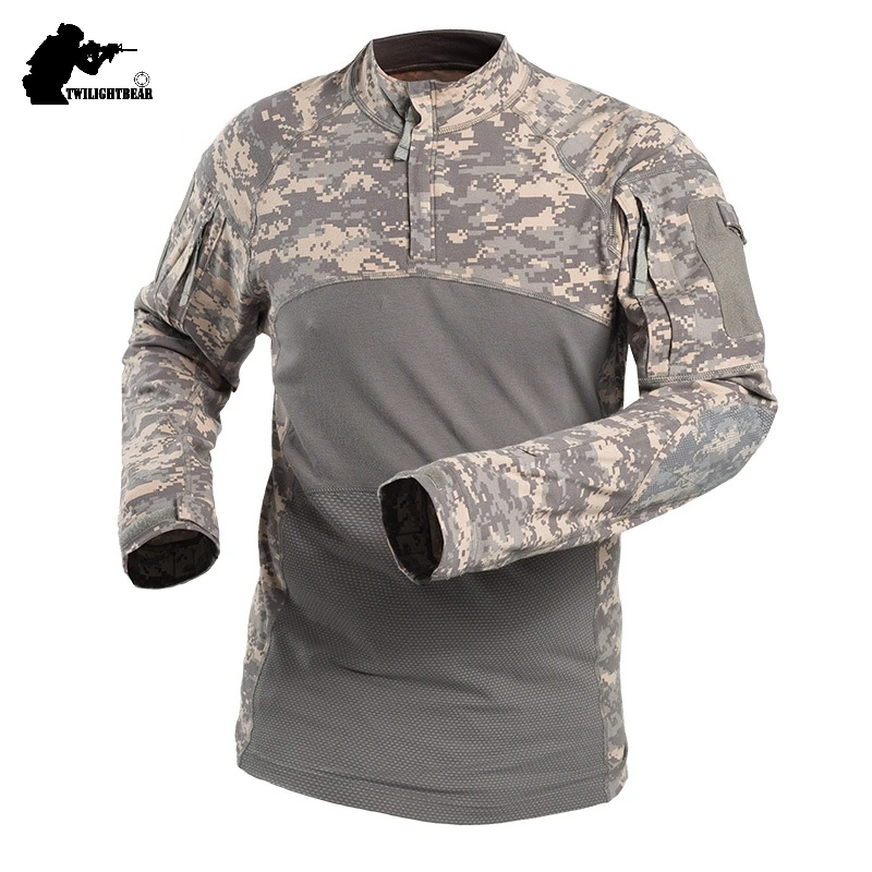 Военная Униформа Для мужчин камуфляж тактический футболка брендовая детская с