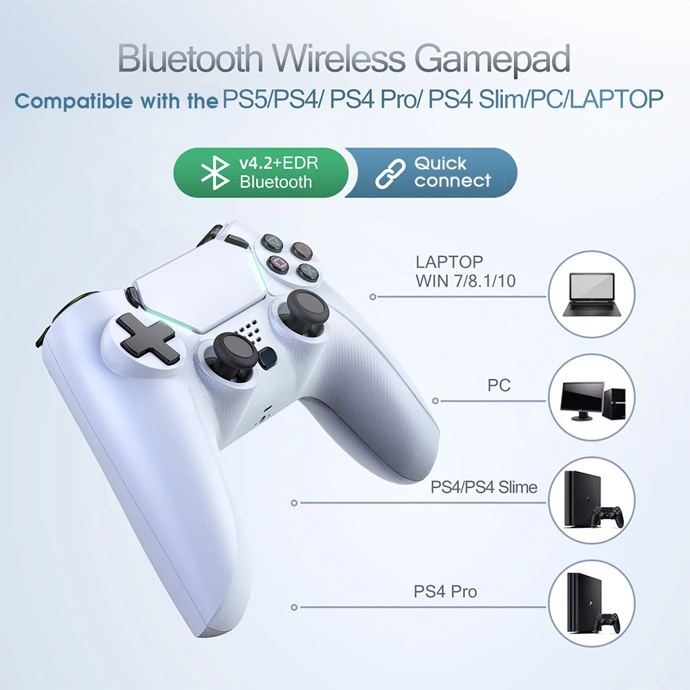2021 Новый геймпад для PS4 PS5 PC контроллер Bluetooth-совместимый беспроводной вибрационный джойстик беспроводной для PS4 от AliExpress RU&CIS NEW