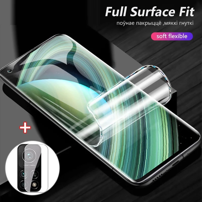 Гидрогелевая пленка 2 в 1 для Xiaomi Redmi 10X 4G Pro 5G, Xiaomi 10 X, red, mi 10, xpro, защита объектива камеры, без защитного стекла