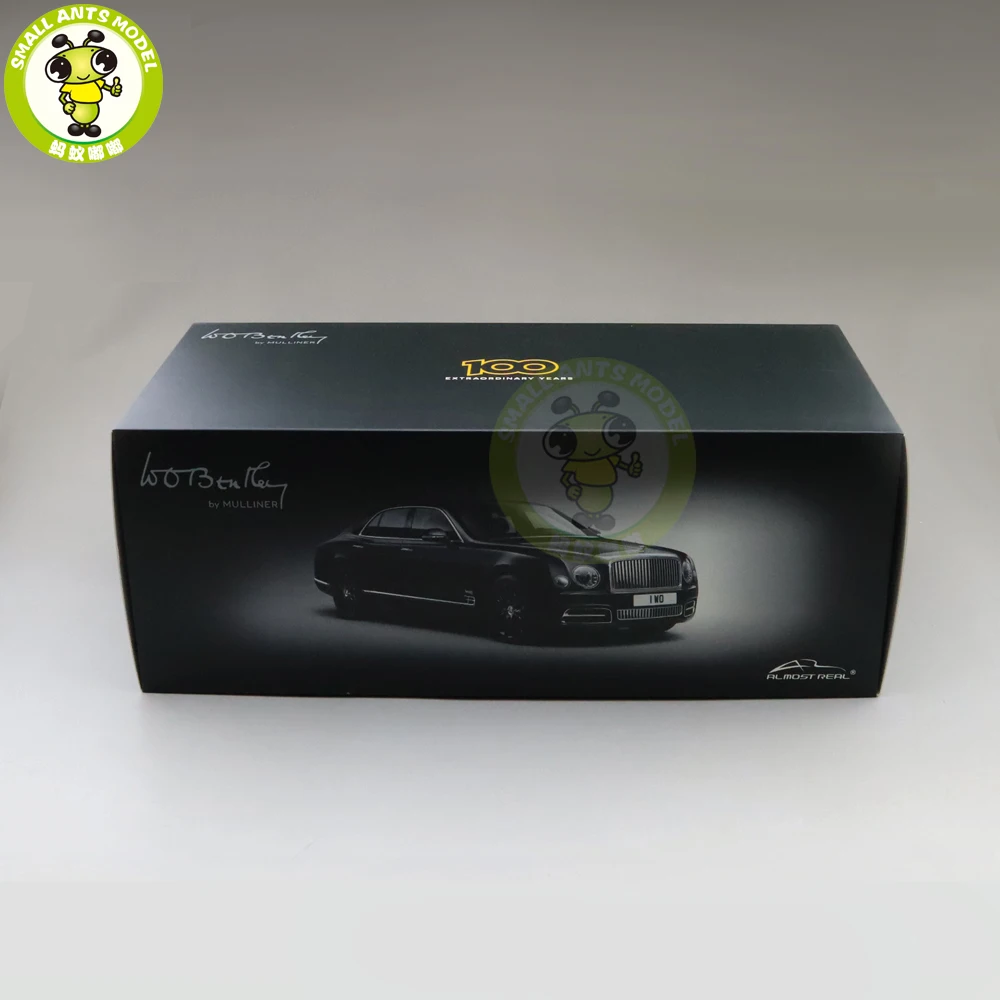 1/18 Почти настоящий Mulsanne W.O. Литой металлический модельный автомобиль подарок
