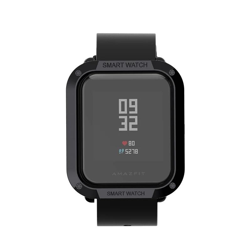 Plating Black Чехол для часов SIKAI PU для Xiaomi Bip BIT PACE Lite Youth Watch Cover Военная защитная оболочка для часов Huami Amazfit Bit - Цвет ремешка: Plating Black