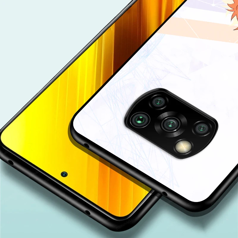 

Haikyuu Love Volleyball For Xiaomi Poco X3 NFC M3 M2 X2 F3 F2 Pro C3 F1 Mi Play Mix 3 A2 A1 6X 5X Black Phone Case