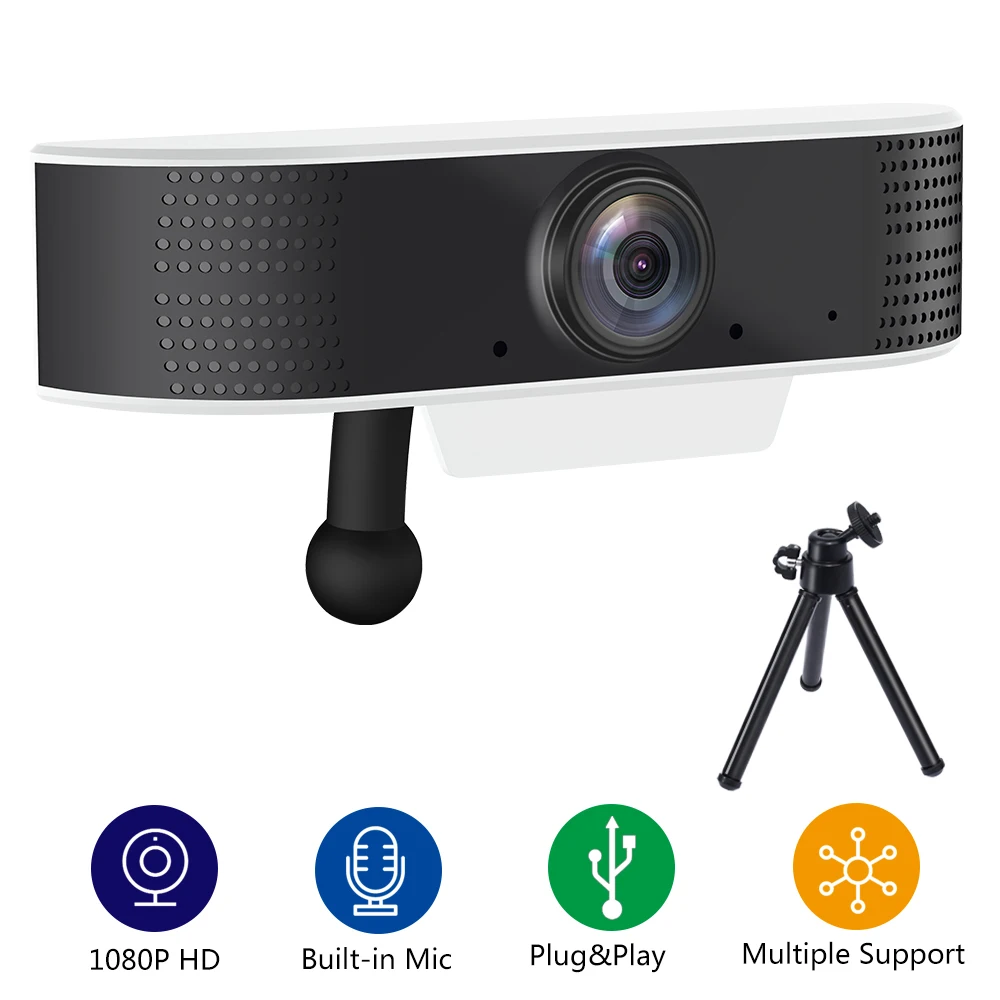 FDBRO 2020 новая веб камера 1080P USB HD двухсторонняя аудио разговор подключи и играй мини