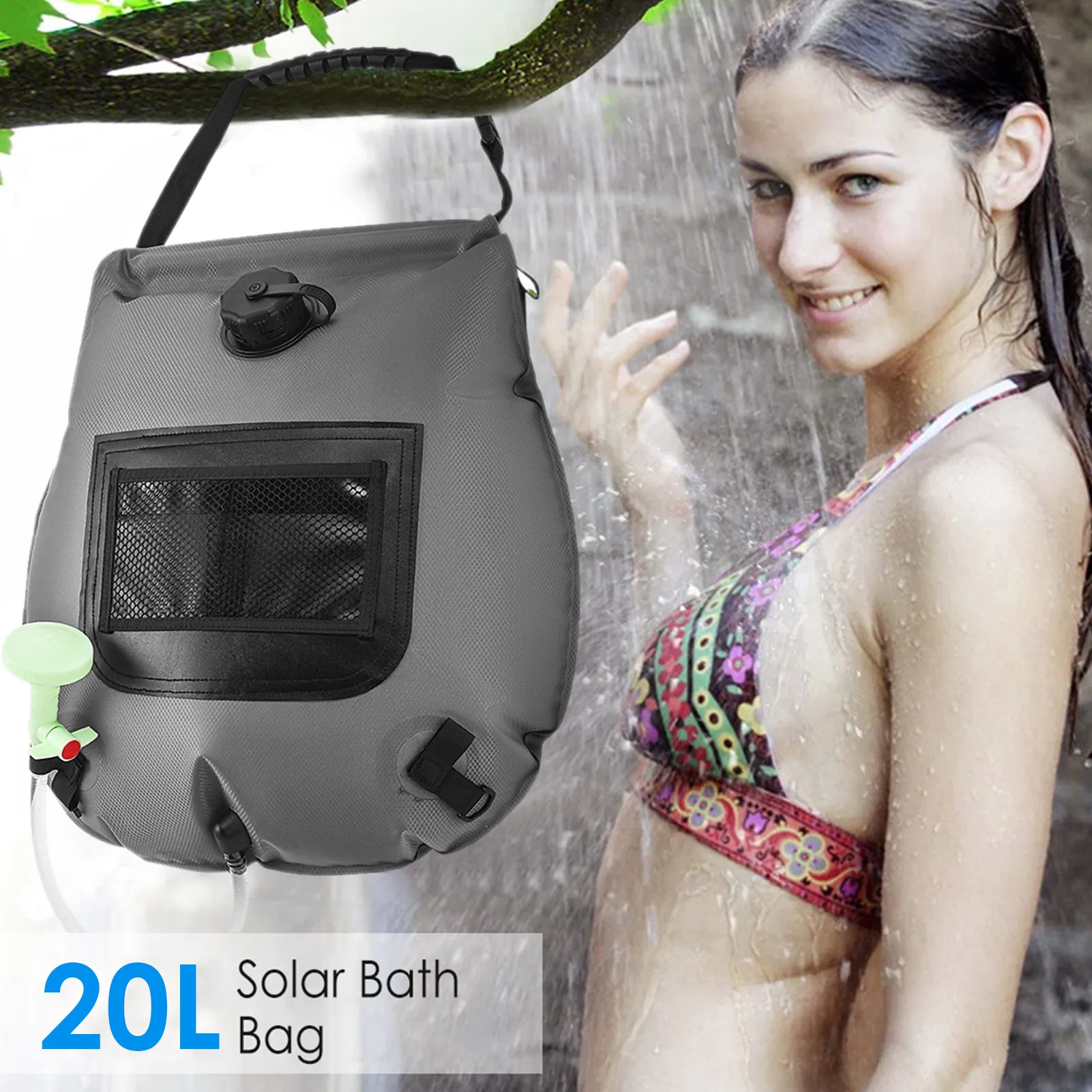 

20L Portable Camping Shower Bag Solar Shower Bag Storage Container Bags For Travel Beach Camping Outdoor Hiking Picnic