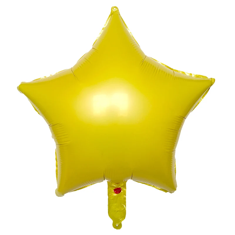 6 шт. детский душ Globos 18 дюймов Белый розовое золото Звездные гелиевые фольгированные шары день рождения девочки мальчика 1st вечерние Принадлежности Декор чистый цвет - Цвет: Цвет: желтый