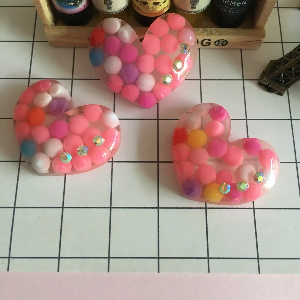 Милый очаровательный сердечник из смолы кавайная звезда кабошон с плоским