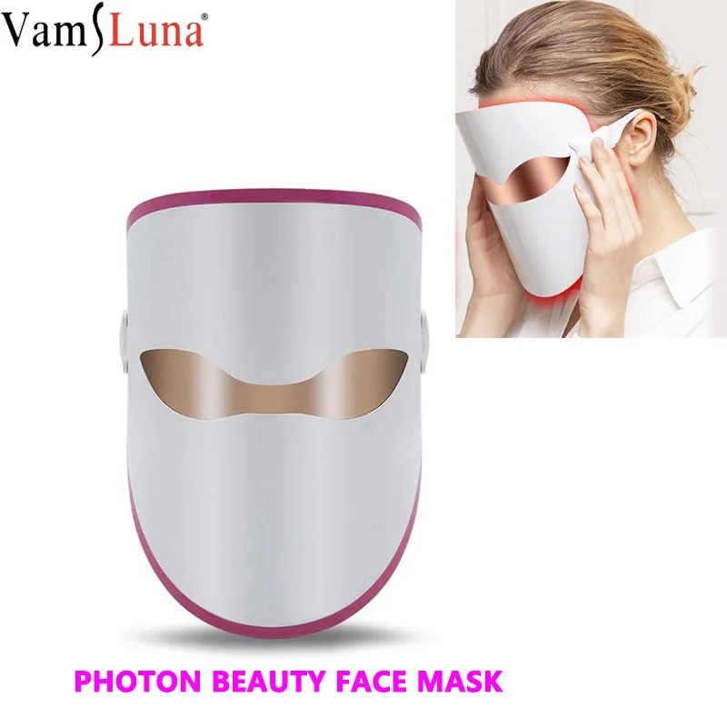 

Photon Beauty Facial Mask 3 Colors Light Skin Care LED Facial Mask Rejuvenation Wrinkle Acne Removal Skin Whitening Mask