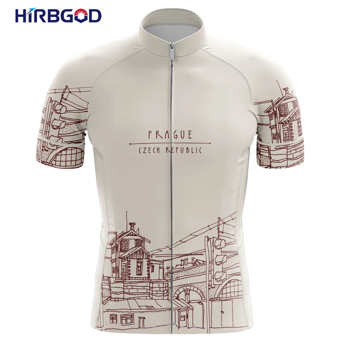 HIRBGOD живопись серии велосипед Джерси эскиз городской Архитектура печати