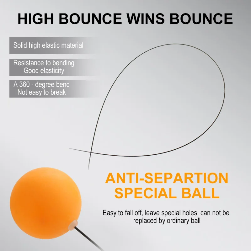 

Ping Pong Balls Springback Robot Table Tennis Training Equipment Rebound Shaft Elastic Soft Shaft Table Tennis Trainer