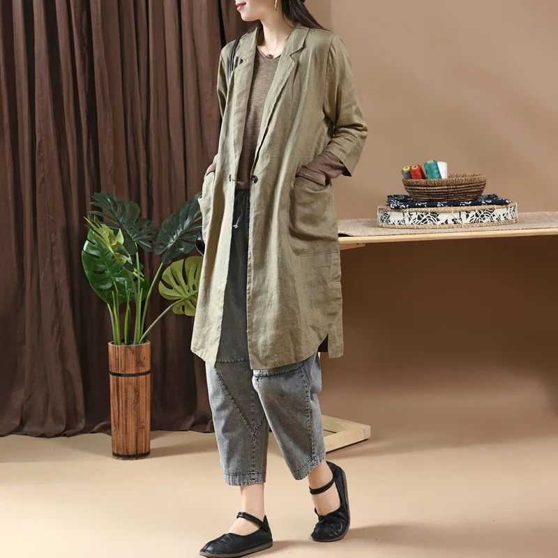 Женский Повседневный длинный кардиган пальто Ретро Женские блейзеры элегантные