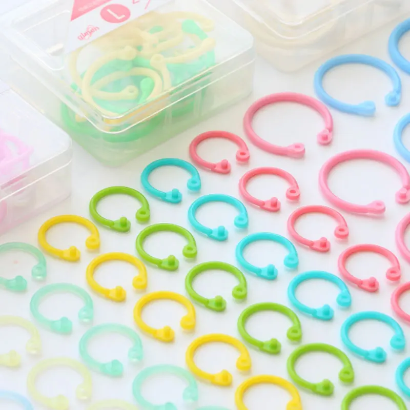 Красочный пластмассовый круг кольцо альбом «сделай сам» связывающие кольца для книги с отрывными листами переплет тетрадь на спирали круг кольцо книга обручи школьные принадлежности