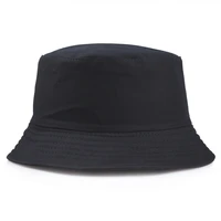 solid color black foldable bucket hat beach sun hat street headwear fisherman outdoor white cap men and woman hat