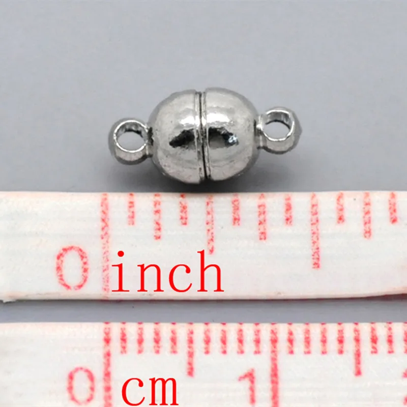 DoreenBeads 10 комплектов серебристых магнитных застежек 12x6 мм (4/8 дюйма x2/8 дюймов)|magnetic
