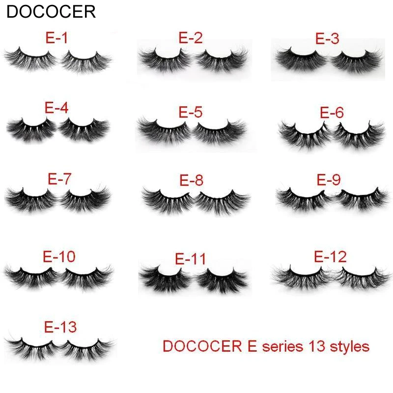 Накладные ресницы DOCOCER 3D норковые натуральные объемные мягкие ручной работы