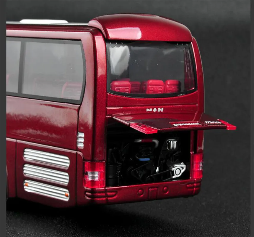 1:42 литая модель автобуса YuTong ZK6120R41 красного цвета детские игрушки подарки