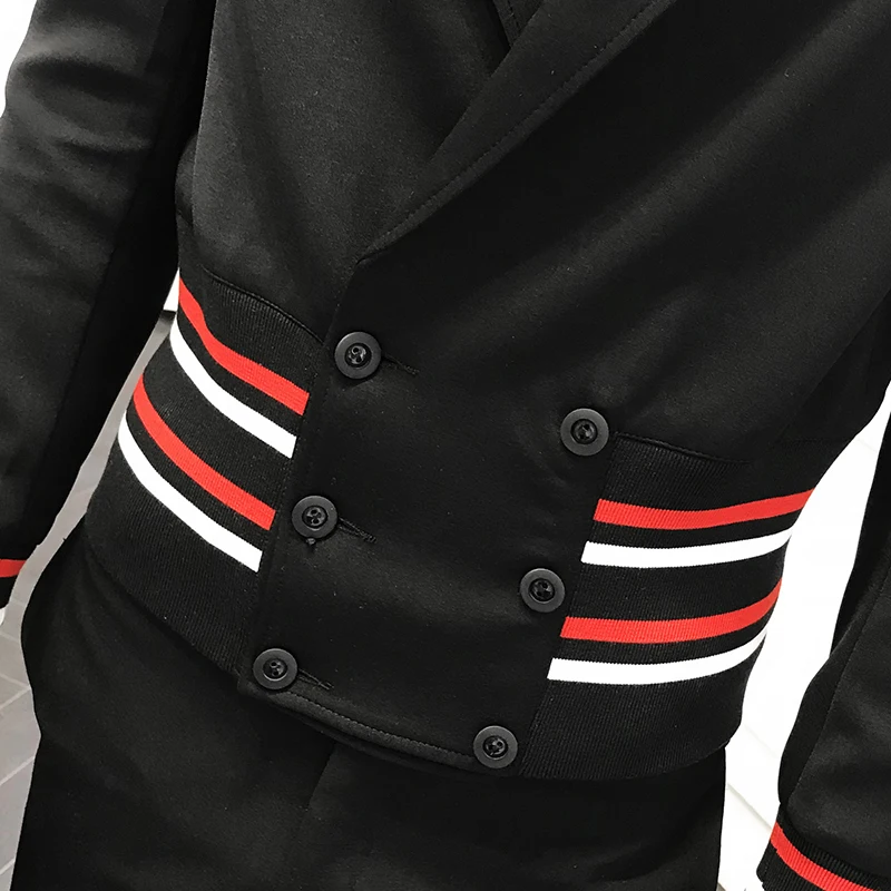 Mens Stylish Blazer British's Style Casual Slim Fit Suit Jacket Men Coat Terno Masculino Veste Costume Homme Deep V Sexy Outfit | Мужская
