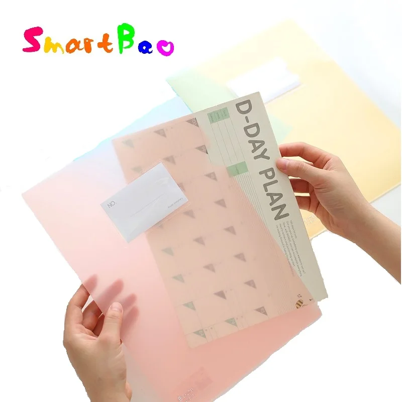 

A4 Clear File Folder PP Plastic Translucent Pocket Folder Light Filmy Transparent Folders 2 Pieces/Lot