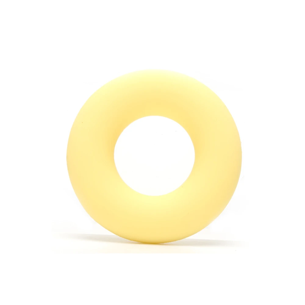 Cream Yellow Ring Коала перле силиконовый Прорезыватель животное Радуга Динозавр Детский Прорезыватель жевательные Подвески DIY Прорезыватели игрушки Ожерелье Подвеска детские товары - Цвет: Cream Yellow Ring