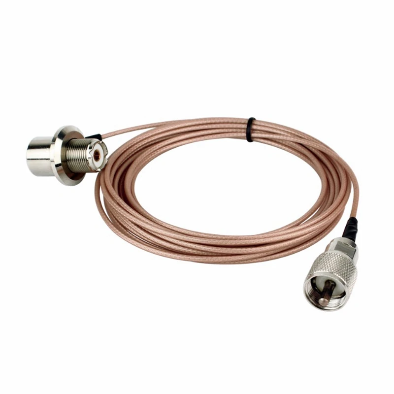 Розовый 5 м коаксиальный кабель UHF / PL-259 для YAESU ICOM KENWOOD мобильных телефонов радио