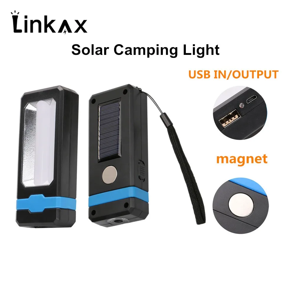 Новинка, 2LED, солнечная энергия, ed, USB, перезаряжаемый, вспышка, светильник для кемпинга, фонарь, рабочий светильник, портативный, мощный, для зарядки телефона, светильник, лампа