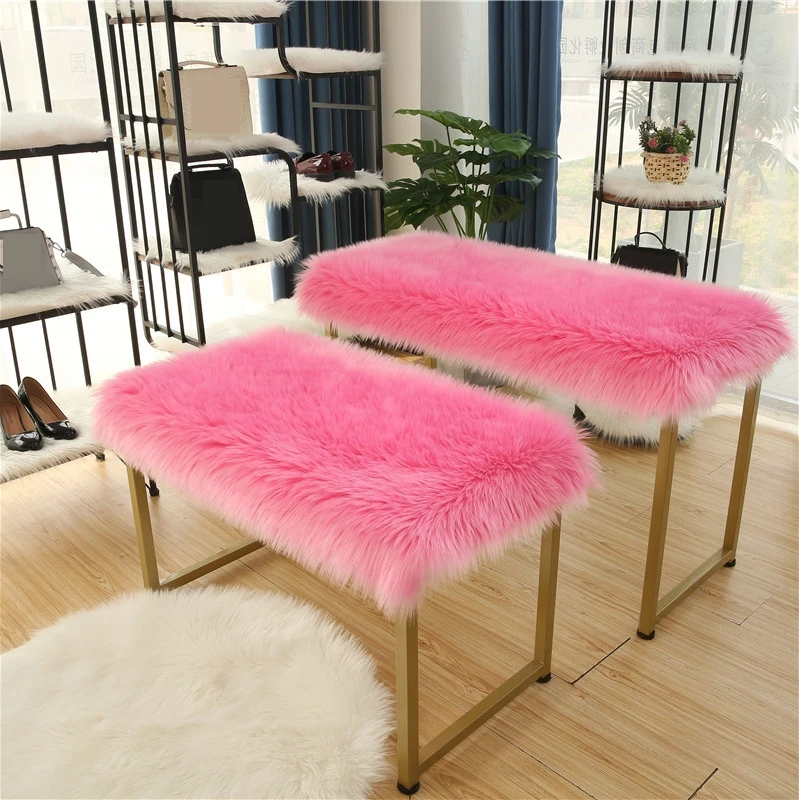 

Plush Carpet Display Counter Shelf Mat Floor Dressing Table Shop Decoration Interior Bedroom Living Room Fur Rug Door Round