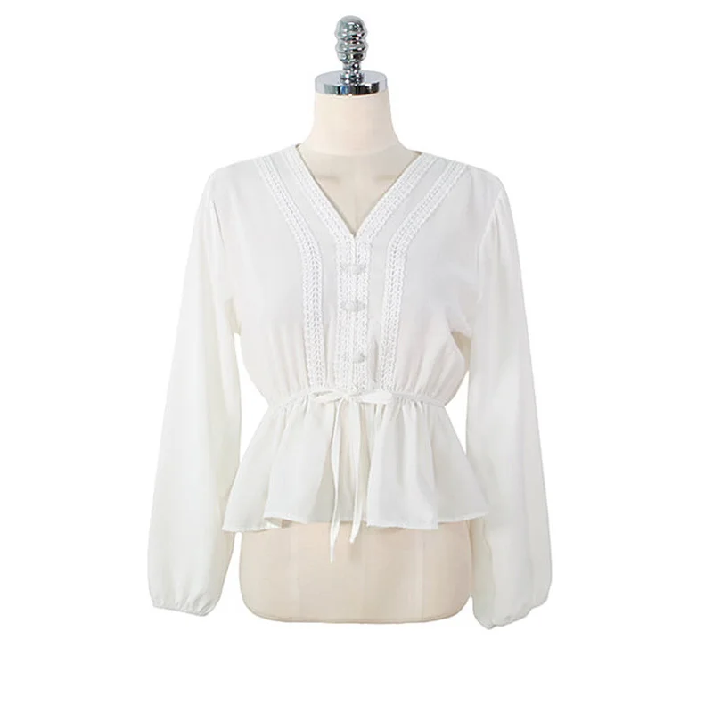 

BOBOKATEER haut femme long sleeve shirt women shirts chiffon blouse womens tops and blouses woman 2020 camisas mujer lace top