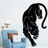 black panther wall sticker wild tribal animal vinyl decal jungle predator mural living room decor creative home decoration o237