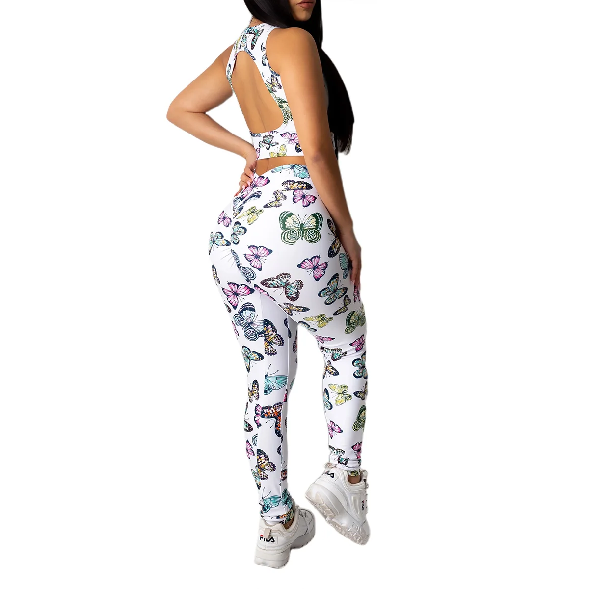 Комплект женский спортивный из бюстгальтера и леггинсов бесшовный | Спорт