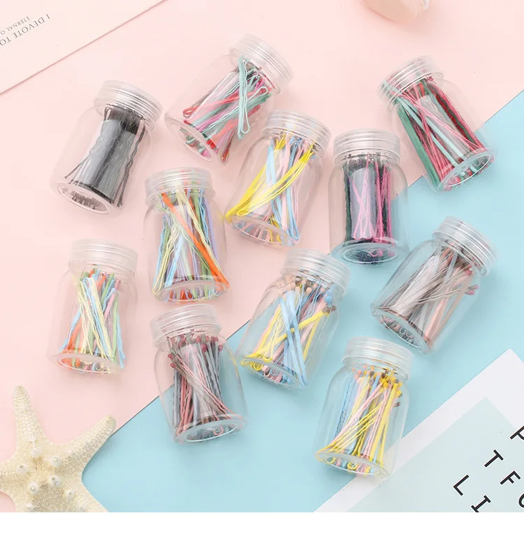 Заколки для волос однотонные летние волнистые макароны конфеты цветов 30