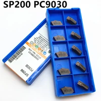 100 pieces sp200 pc9030 cutting blade lathe turning tool cnc carbide tool turning grooving blade sp200