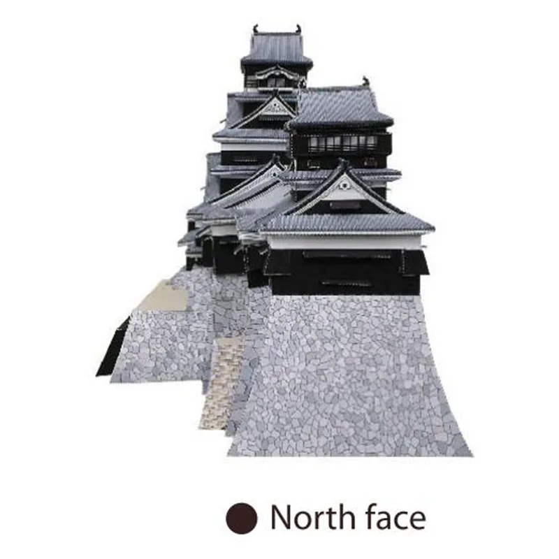 Japan Kumamoto замок 3D бумажная модель всемирно известная архитектурная ручной работы