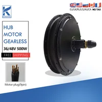 Electric Bicycle Brushless Non-gear Hub Motor 36V48V Front Rear Wheel Drive Motor Powerful 500W for Ebike Conversion Kit