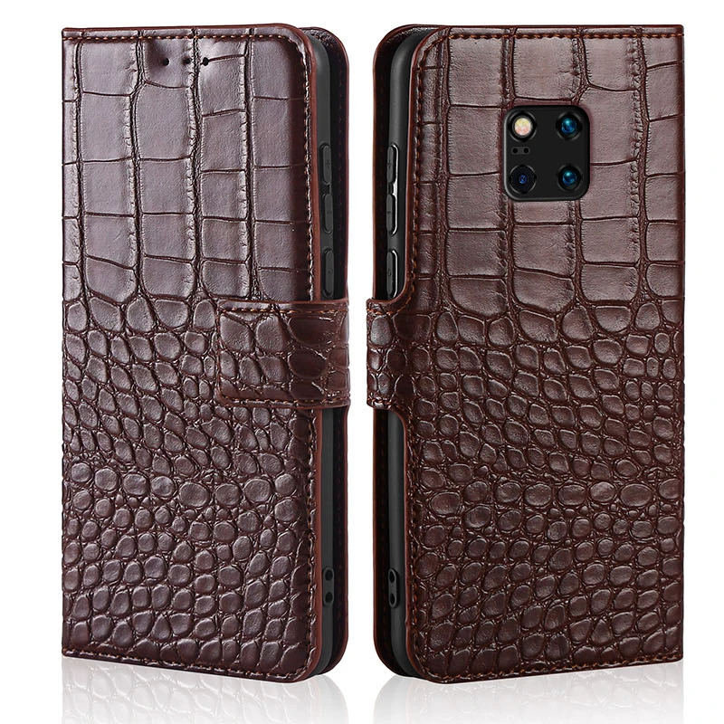 

Чехол для телефона Huawei Mate 20 Pro, чехол с крокодиловой текстурой, кожаный флип-чехол для Huawei Mate 20 Pro, чехол