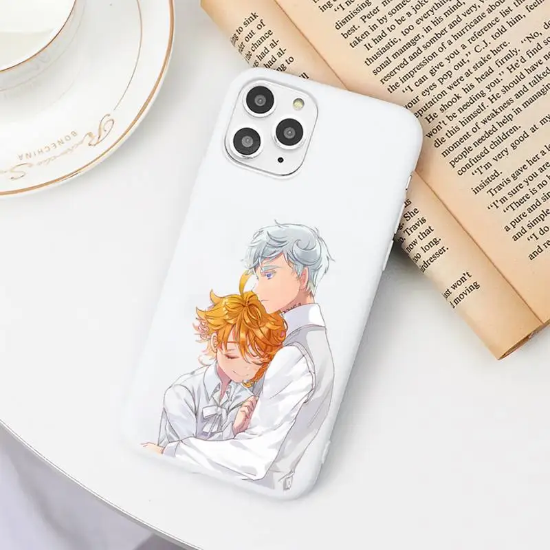 

Japan anime The Promised Neverland Phone Case Candy Color for iPhone 6 7 8 11 12 s mini pro X XS XR MAX Plus