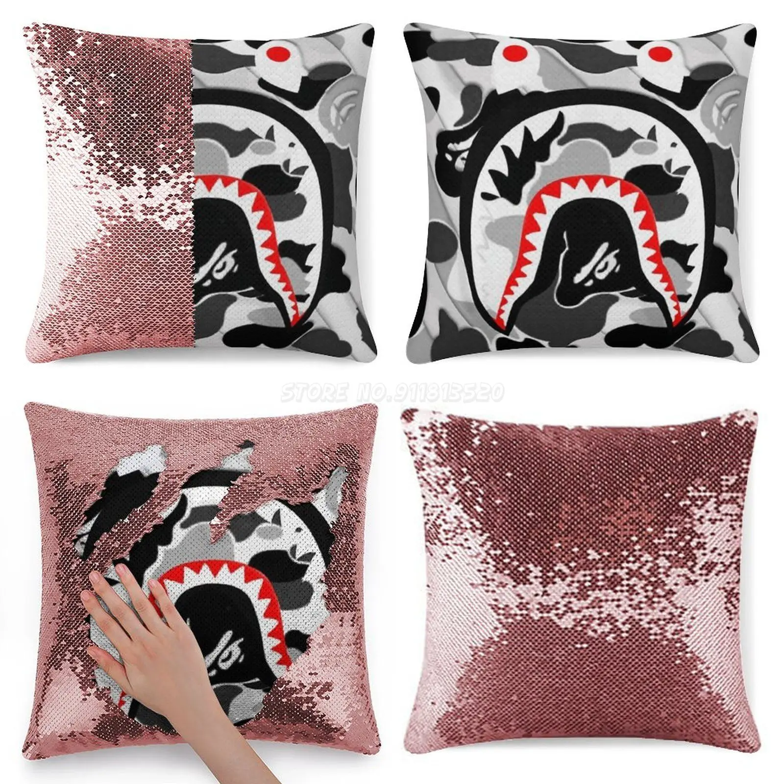 Чехол-Подушка с блестками 40 х40 см | Дом и сад